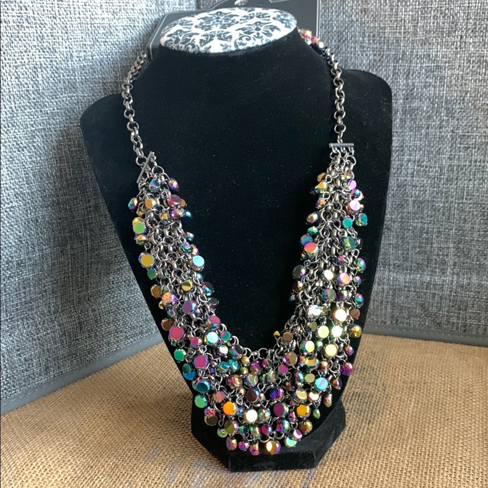 Colorful Iridescent Statement Necklace (new)